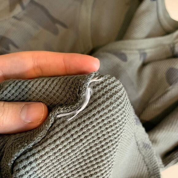 Splendid Blouse Womens XS Extra Small Camo Forever Waffle Knit Henley Cropped - Picture 10 of 12